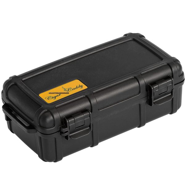 Cigar Caddy 3240 Travel Cigar Humidor, Holds 10 Cigars, Waterproof, Airtight Seal, Crush Proof, Coin Release for Air Pressure