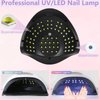 GGUP 320W UV LED Nail Lamp, Professional UV Nail Dryer Light for Gel Nails with 72 Beads, Fast Curing Gel Polish Lamp Auto Sensor 4 Timer Setting Portable Nail Art Drying Tools for Fingernail/Toenail