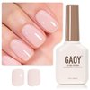 GAOY Sheer Light Pink Gel Nail Polish, 16ml Jelly Milky White Peach Translucent Color 1352 UV Light Cure Gel Polish for Nail Art DIY Manicure and Pedicure at Home