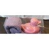 JOANNDLES Duck soap with washcloth in Clear Gift Box