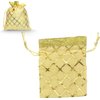 Small Drawstring Bags – Reusable Fabric Pouches for Gifts, Jewelry, Party Favors, Crafts & Storage (Cream & Golden) (Design 2)