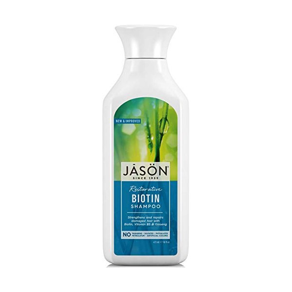 Jason Restorative Biotin Pure Natural Shampoo (473ml, No Parabens) by Jason Natural