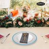 LUNUMAOS Clear Charger Plates Set 25 PCS Round Serving Tray 12in Reusable Serving Tray Wedding Decoration Serving Tray Patterned Snack Tray Embossed Serving Tray for Table Dinner Kitchen, Blue