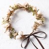 KorViSHOW Golden Leaf Flower Crown - Fairy Floral Headpiece White Rose Flower Headband Renaissance Hair Accessories for Women Girls Wedding Vacation Party Festival