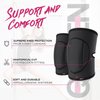 Queen Wear – Sleek Black – Pole Dance Knee Pads Perfect Woman Protection for Ballet Modern Dance and Indoor Sports (XXL)