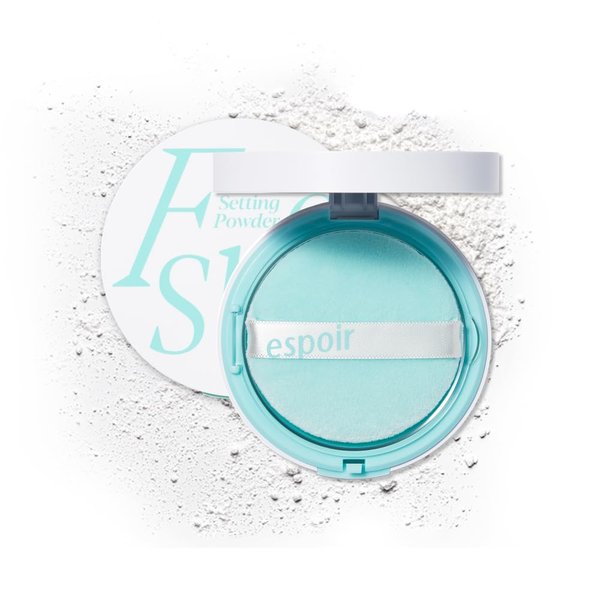 Espoir Fresh Setting Powder | Makeup Finish Powder for Long-lasting makeup | 0.31 oz | Fine Powder for Lightweight Layering on the skin | Smooth and Refreshing Finish | Korean makeup