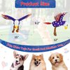 Vehomy Dog Squeaky Toy 4th of July Puppy Dog Toy Independence Day Pet Plush Eagle Toy with Crinkle Paper Squeaker Dog Interactive Toy for Small Medium Dogs