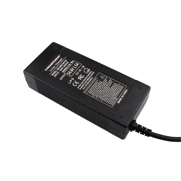 Mobility Scooter Charger 54.6V Adapter 13S Lithium Battery 48V Output 1.5A 3 Prong Jack GX16 for Health Care 46.8V 48V 10Ah 12Ah 15Ah 20Ah Batteries Charger