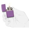 Zippo Lighter - Personalized Message Engraved on Backside Unique Colored Windproof Lighter (Purple #24747)