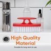 Superio Plastic Bristle Nail Brush, 2-Pack, Grey/Red, Cleaning Tool for Hands, Fingernails, Toenails, Kitchen, Bathroom