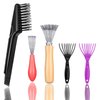 UAIAGM 5 Pieces Hair Brush Cleaner Tool Set for Hairbrush and Comb Maintenance Remove Hair Dust Easily Ideal for Home and Salon Use, Black