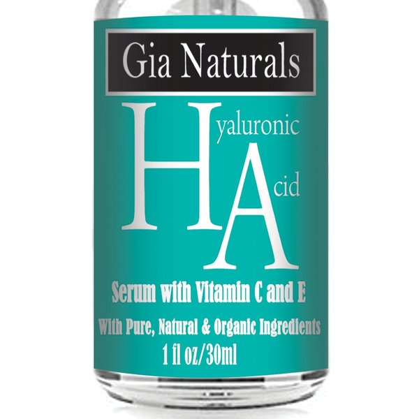 Pure, Natural, Organic (HA) Hyaluronic Acid Serum Cream. Superior Plant Sourced. Plus Vitamin C and E. Anti-Aging, Boosts Collagen, Reduces Wrinkles