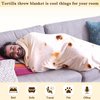 mermaker Burritos Tortilla Throw Blanket 2.0 Double Sided 71 inches for Adult and Kids, Giant Funny Realistic Food Blanket, 285 GSM Novelty Soft Flannel Taco (Yellow Blanket-Double Sided)