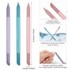 heemeei Glass Cuticle Pusher, 3pcs Crystal Cuticle Pusher, Dual Side Glass Nail File and Cuticle Pusher Stick Set, Manicure Pedicure Cuticle Pusher Tools for Nails and Cuticles Care…