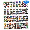 8 Sheets (97PCS) Monster Truck Temporary Tattoos Themed Birthday Party Decorations Favors Supplies Decor Stickers For Kids Boys Girls Gifts Classroom School Prizes Rewards