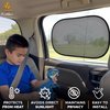 EcoNour Car Window Shades for Baby (4 Pack) | Sun Shade for Car Window for Kids | Car Shades for Side Windows | Automotive Sun Protection Baby from UV and Sun Glare | Car Baby Accessories (20"x12")