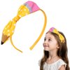 Xepeelo Pencil Bow Headbands Back to School Hairbands Yellow Pencil Headband Cute White Dots Hair Hoop Fashion Teacher Hair Band First Day of School Hair Accessories for Girls Students