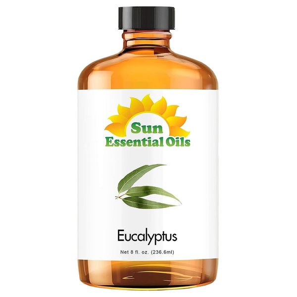 Sun Essential Oils 8oz - Eucalyptus Essential Oil - 8 Fluid Ounces - Eucalyptus Oil 8 oz