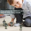 Hautton Soldier Action Figures Toy, 8 Army Men with Weapons Accessories, Removable Body Adjustable Arms Legs Military Playset Gift for Boys Girls Kids Children