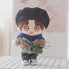 niannyyhouse Berets Sweater Blue Sweatshirt Plaid Pants Green Backpack Dress Up 7.8in（20cm） Plush Doll Clothes