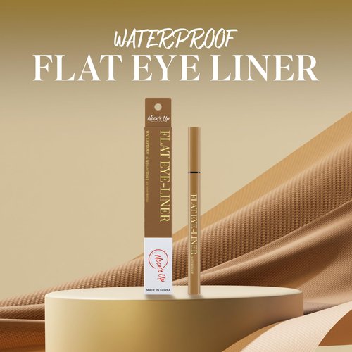NOON'S UP Flat Eye-Liner - Waterproof Liquid Eyeliner Pen | Ultra-Slim & Bold Honey Brown Eyeliner Liquid | Quick Dry Waterproof Eyeliner Pen |Eye-Defining Brown Liquid Eyeliner 0.018 Fl Oz
