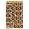 RJ Displays- 200 Pack Damask Brown Kraft Paper Bags, 4" x 6" inch for Candy, Cookies, Small Gift, Crafts, Party Favor, Cookies, Candy, Chocolate, Small Gifts, Sandwich, Jewelry Merchandise