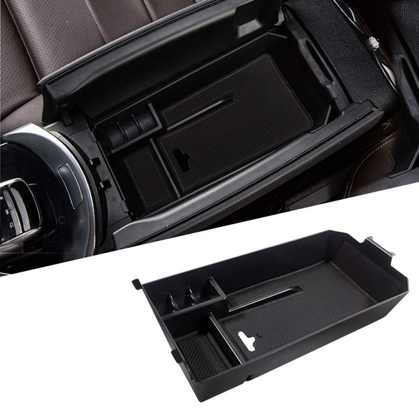 TTCR-II Compatible With Mercedes Benz C Class W205 Center Console Organizer 2015-2021, For GLC W253 Console Organizer Tray 2016-2022, For GLC Class Coupe Center Armrest Storage Box 2016-2023