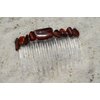 Red Tiger's Eye Stone Hair Comb