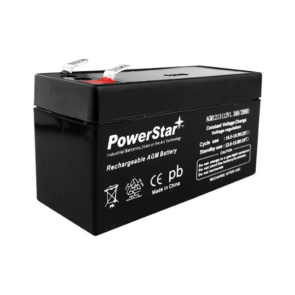 PowerStar SLA Sealed Lead Acid Battery 12V 1.2Ah UB1213 NP1.2-1