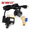 LyeXD 1/2" Automatic Electronic Drain Valve Kit, AC110V Compressor Source Automatic Electronic Timed Air Tank Water Moisture Drain Valve With Power Cable for Air Compressors