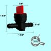 LETAYAR Polymer 1/4" Inline Fuel Cut Off Valve Shut Off Valve Straight Gas Valve with Clamps