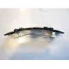 Small dark metal and rhinestone hair clip clamp barrette