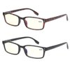 Kerecsen Computer Glasses 2 Pair UV Protection, Anti Blue Rays, Anti Glare and Scratch Resistant Computer Reading Glasses