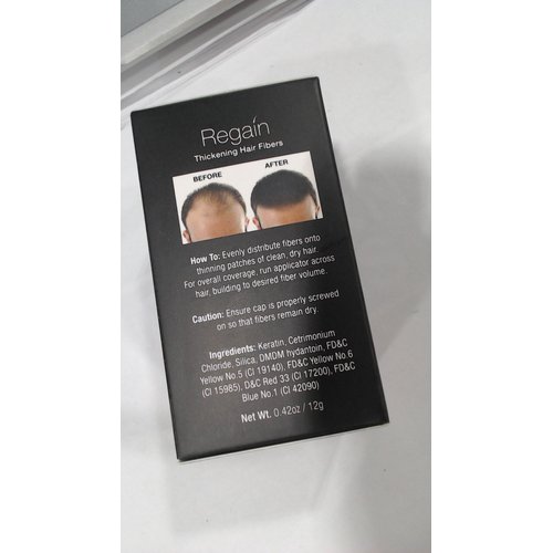 Absolute New York Regain Thickening Hair Fibers, Medium, Black, Women Hair Treatment Accessories