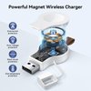 NEWDERY Charger for Apple Watch Portable iWatch USB Wireless Charger, Travel Cordless Charger with Light Weight Magnetic Quick Charge for Apple Watch Ultra Series 8 7 6 5 4 3 2 1 SE, White