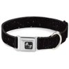 Dog Collar Seatbelt Buckle Deep Space2 Black White 18 to 32 Inches 1.5 Inch Wide