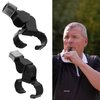 FJYXCHENXM 2 Pcs Finger Grip Whistle Hockey Referees Whistle Reusable Hand Whistle Referee Whistle for Training and Outdoor Camping, Black