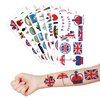 Generic British Temporary Tattoos Birthday Party Supplies Favors Decorations Super Cute 96PCS Fake Tattoos Stickers for Boys Girls School Classroom Rewards Gifts Ideal Halloween