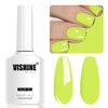 Vishine Neon Color Gel Nail Polish, 16ml Electrifying Neon Lemon-Lime Green Cream Gel Nail Soak Off UV LED Nail Lamp Gel Polish Nail Art Manicure Salon DIY Home 0.54Oz #M097