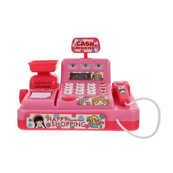 1 Set Simulation Cash Register Kids Toy Kidcraft Playset Talking Toy Cash Registe Kids Play Cash Register Kid Toy Money Calculator Cash Register Plaything Music Abs Child Red
