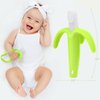 SHARE&CARE Baby Banana Teether and Baby Toothbrush, Baby Teether and Baby Chewing Toys for Infants, Baby Teething Toys for Baby Shower (Pink)