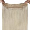 Sunny Wire Hair Extensions Platinum Blonde Adjustable Wire Human Hair Extensions with Clips in Real Hair Extensions Platinum Blonde Secret Hair Extensions Human Hair for Short Hair 80g 14inch