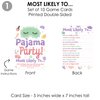 Big Dot of Happiness Pajama Slumber Party - 4 Girls Sleepover Birthday Party Games - 10 Cards Each - Gamerific Bundle