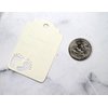 Personalized Baby Shower Thank You Tags with Baby Feet Cut Out, Set of 12 (Cream)