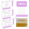 Kapyoo 3Pcs Free Motion Quilting Templates with Non-Slip Grips, Quilting Ruler and Templates for Industrial and Domestic Machines Reusable Stencils for DIY Quilt Designs (25 Series B)