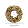 Set of 12 Cheer Shiny Metallic Hair Scrunchies Glitter Ponytail Holder Hair Accessories for Cheerleading Teen Girls College Sports (Gold)