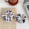 Cow Stria Hair Scrunchies Cow Print Ponytail Holder Cow String Pattern Hair Ring Ties BW60 (2 PCs-B)