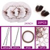 Hair Nets for Women - 20 Invisible Hair Nets(24inch) with 65 U-Shaped Bobby Pins Hair Bands, Hair Nets for Food Service, Bun Making, Ballet and Versatile Hair styling, Brown