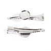 JGFinds Silver Tone Barrette Hair Clips with Cabochon Setting for DIY Crafts & Accessories, 20 Pack for Arts & Crafts