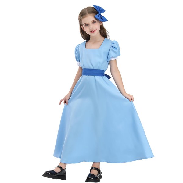 CR ROLECOS Wendy Dress up Costume Toddler Girls Princess Dress Halloween Party Kids Wendy Cosplay Costume K140